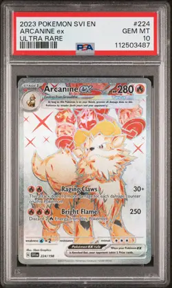 2023 POKEMON SVI EN-SCARLET & VIOLET ULTRA RARE #224 ARCANINE EX PSA 10 - Image 1