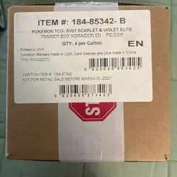 Pokemon Center Exclusive Scarlet & Violet Koraidon Elite Trainer Box Sealed Case - Image 1