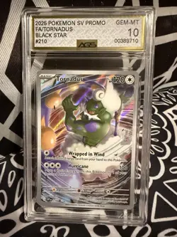 2025 Pokemon Scarlet & Violet Black Star Promo 210 Tornadus AGS Gem Mint 10 - Image 1