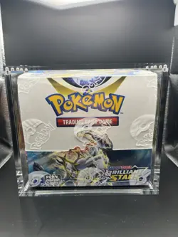 Pokemon Brilliant Stars Booster Box TCG SWSH - Sealed With Acrylic Case - Image 1
