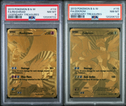 Pokemon: PSA 8 Reshiram 114 & Zekrom 115 - Legendary Treasures - Sequential Cert - Image 1