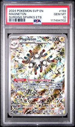 2024 POKEMON SVP EN-SV BLACK STAR PROMO #159 MAGNETON PSA 10 - Image 1