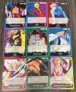 One Piece Card Game Leader Lot of 9 - Image 1