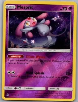 Mesprit 42/131 Reverse Holo SM - Forbidden Light - Pokemon Card - NM - Image 1