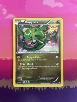 Pokemon Card Rayquaza Legendary Treasures Holo Rare 93/113 Near Mint - Image 1