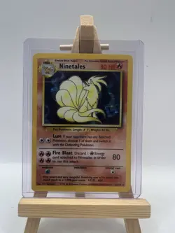 Pokemon TCG Ninetales Base Set Holo Unlimited Rare Card 12/102 MP - Image 1