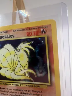 Pokemon TCG Ninetales Base Set Holo Unlimited Rare Card 12/102 MP - Image 3