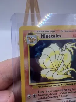 Pokemon TCG Ninetales Base Set Holo Unlimited Rare Card 12/102 MP - Image 4