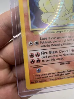 Pokemon TCG Ninetales Base Set Holo Unlimited Rare Card 12/102 MP - Image 5