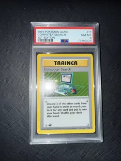Pokemon TCG Computer Search Base Set 1st Edition Rare Card 71/102 - Image 1