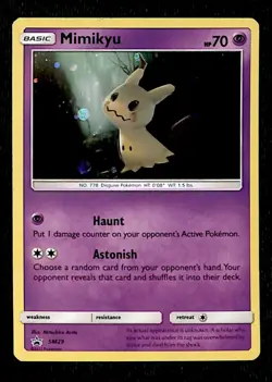 Mimikyu Holo Black Star Promo SM29, EX Pokemon Card - Image 1