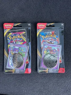 pokemon cards mega evolution Dollar Tree Packs 2 With Promo Card And Coin Rare - Image 1