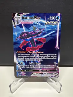 Pokemon TCG Inteleon VMAX Fusion Strike Holo Card 266/264 Secret Rare - Image 1
