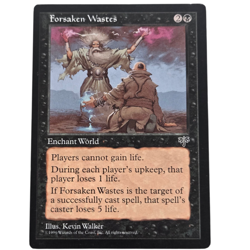 MTG Forsaken Wastes Mirage MIR Rare Black Enchantment World Magic the Gathering - Image 1