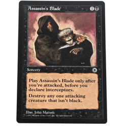 MTG Assassin's Blade Portal POR Uncommon Black Sorcery Magic the Gathering - Image 1