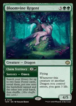 1 x Bloomvine Regent // Claim Territory - Foil - Tarkir: Dragonstorm - NM-Mint - - Image 1