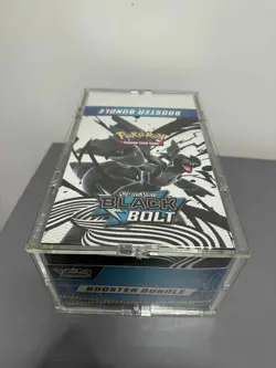 Pokemon Black Bolt - Display Case 10 x Booster Bundles Brand New acrylic case - Image 1
