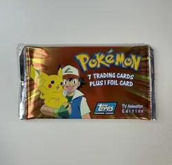 Sealed 1999 Topps Pokemon TV Booster Pack - Series 1 - Blue Logo - Europe - Image 1