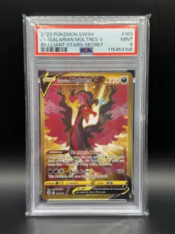 Galarian Moltres V 183/172 - Brilliant Stars Secret Rare (PSA 9) - Pokemon TCG - Image 1