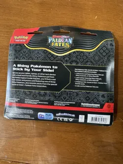 Pokemon TCG Paldean Fates 3 Pack Blister Tech Sticker Maschiff - Image 2