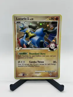 Lucario GL 8/111 Pokemon TCG Rising Rivals 2009 Platinum Holo Rare - Image 1