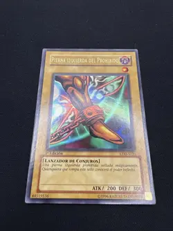 Yugioh! Left Leg of the Forbidden One LDD-S121 Ultra Rare 1st Edition LP Spanish - Image 1