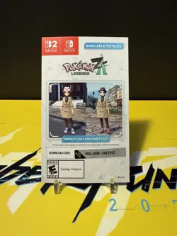 Pokemon Legends Z-A TRENCH COAT And PANTS PROMO Card With Unused Code-SWITCH New - Image 1