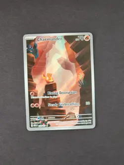 Pokemon Charmander TCG Holo Card 168/165 Scarlet & Violet 151 Series - Image 1