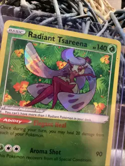 2 Pokemon TCG Trading Cards- Leafeon VSTAR & Radiant Tsareena - Image 5