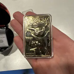 1999 Burger King Pikachu 23K Gold Plated Trading Card - Image 2