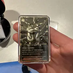 1999 Burger King Pikachu 23K Gold Plated Trading Card - Image 3