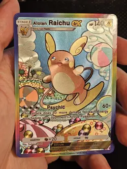 Alolan Raichu Ex Pokemon TCG Pocket Custom Textured Fanart Card - Image 2