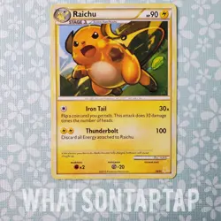 Pokemon Card Raichu 19/30 Common HGSS Trainer Kit Gyarados Raichu Deck LP - Image 1