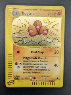 Dugtrio Pokemon Card 10/165 - E- Series Expedition Base Set- Holo Rare - LP - Image 1