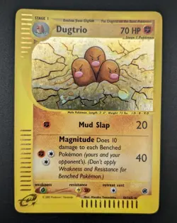 Dugtrio Pokemon Card 10/165 - E- Series Expedition Base Set- Holo Rare - LP - Image 2