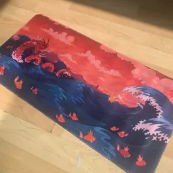 Gyarados Rubber Playmat Play Mat Pokemon Tcg Trading Card Game Mouse Pad - Image 1