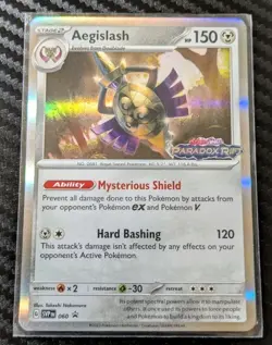 Aegislash 060 Paradox Rift Promo Holo Pokemon Card NM Condition - Image 1