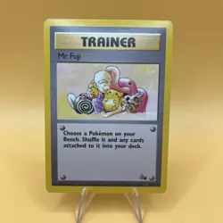 Pokemon Trainer Card Mr Fuji 58/62 Fossil WOTC 1999 LP - Image 1