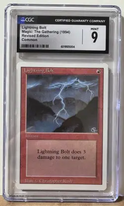 MTG - Lightning Bolt Revised Edition Graded CGC 9 Vintage MTG - Image 1