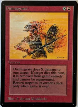 Magic the Gathering MTG Beta Disintegrate NM ~ Unplayed - Image 1