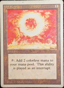MTG Magic the Gathering Sol Ring Revised Edition ~ Light Play - Image 1