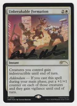 Mark Rosewater Signed FOIL Unbreakable Formation LP Media Promo TMNT MTG Magic! - Image 1