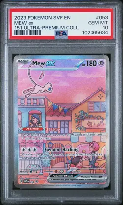 2023 POKEMON SVP EN-SV BLACK STAR PROMO 151 ULTRA-PREM COLL #053 MEW EX PSA 10 - Image 1
