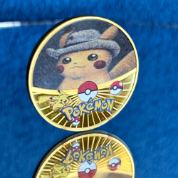 Pikachu Van Gogh Felt Hat Gold Coin - Pokemon Coin in Plastic Capsule - NEW - Image 5