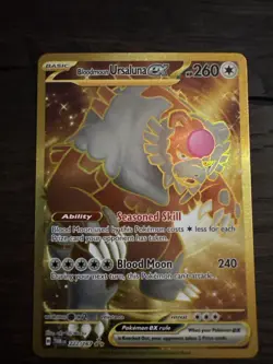 Pokemon TCG Bloodmoon Ursaluna EX Twilight Masquerade Gold Rare 222/167 NM - Image 2