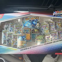 Pokemon Prismatic Evolutions Lucario EX & Tyranitar EX Premium Collection SEALED - Image 1