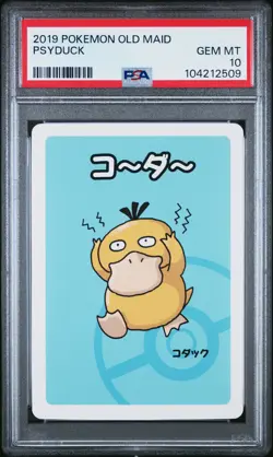2019 POKEMON OLD MAID PSYDUCK PSA 10 - Image 1