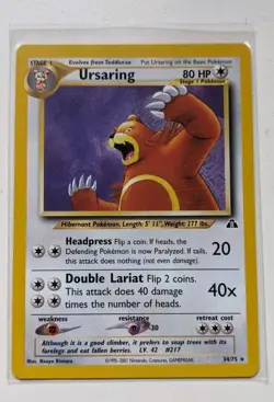 Pokemon TCG Neo Discovery Ursaring 34/75 Non-Holo Rare Mint Condition - Image 1