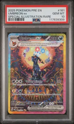 2025 POKEMON PRE EN-PRISMATIC EVOLUTIONS #161 UMBREON EX PSA 10 - Image 1