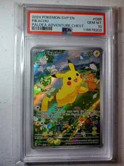PSA 10 Gem Mint Pokemon Pikachu Paldea Adventure Chest #088 S&V Promo English 🔥 - Image 1
